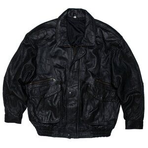 Henry Morey (Italy) Vintage Calf Nappa Leather Flight Jacket : XXL